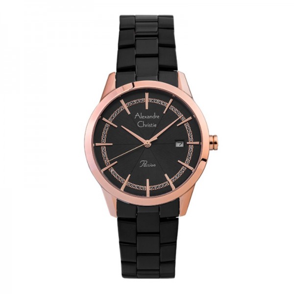 Alexandre Christie AC 2946  Rosegold Black LDBBRBA